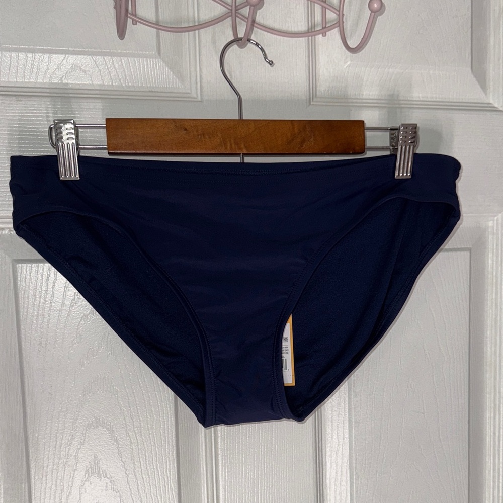 Kona Sol High Coverage hipster women’s large dark blue navy swim bottom